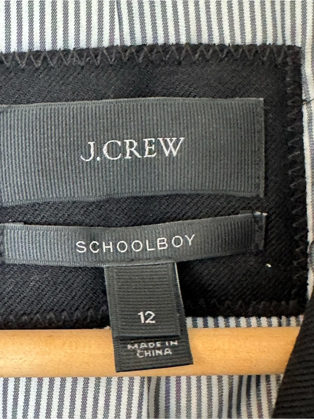 J. Crew Black “schoolboy” Wool Blazer with Gold Buttons